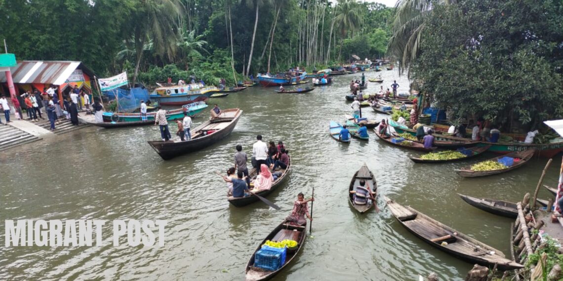 The beauty of floating guava market attracts hundreds of nature lovers